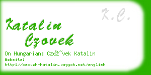 katalin czovek business card